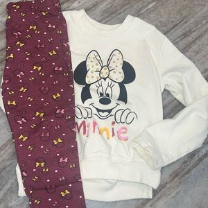 Disney Minnie top leggings set 5t